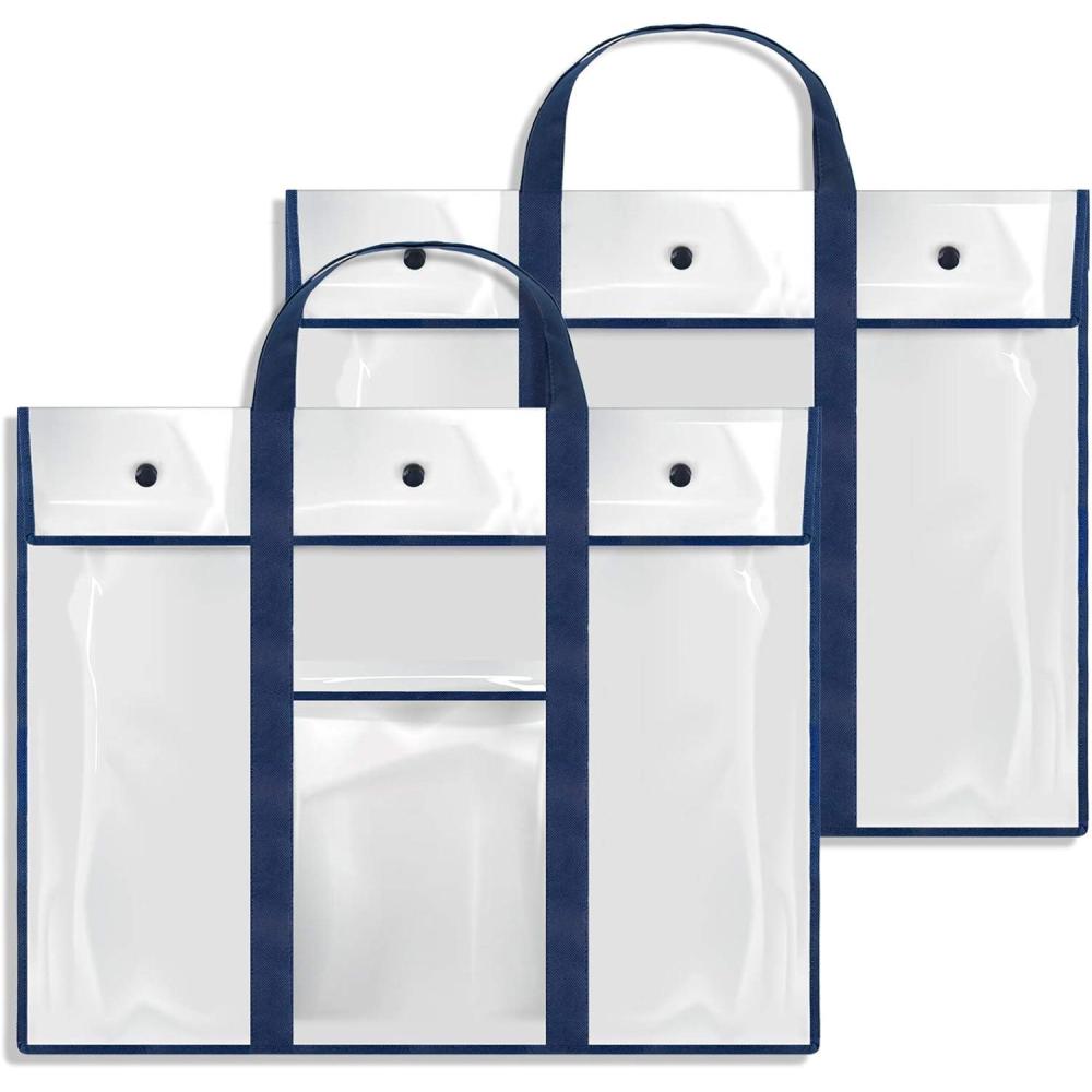 imageGAMENOTE 2 Pack Large Poster Storage Bag 315255 Bulletin Board Holder Art Portfolio Container for Teachers Classroom Organization2