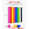 GAMENOTE 100pcs Math Cubes Manipulatives with 11 Activity Cards – Number Counting Blocks Toys Snap Linking Cube for Kids Kindergarten Learning Activities
