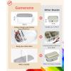 GAMENOTE Paint Brush Cleaner – Paint Brush Holder with Palette and Handle,Rinser for Acrylic, Watercolor, and Water-Based Paints, Painting Art Supply Storage Organizer (White+Grey)(White)