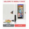 Gamenote 10 Pockets Hanging Wall File Organizer for Office and Classroom, Clear Storage Pocket Chart for Files Folder, Magazines, Papers & More, 3 Over Door Hangers & 10 Name Cards Included