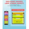 Gamenote 10 Pockets Hanging Wall File Organizer for Office and Classroom, Clear Storage Pocket Chart for Files Folder, Magazines, Papers & More, 3 Over Door Hangers & 10 Name Cards Included