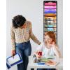 Gamenote 10 Pockets Hanging Wall File Organizer for Office and Classroom, Clear Storage Pocket Chart for Files Folder, Magazines, Papers & More, 3 Over Door Hangers & 10 Name Cards Included