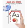 Gamenote Dry Erase Alphabet and Number Flash Cards – Write and Wipe Laminated ABC Letter Tracing Practice Card for Kindergarten (47 Flashcards with 2 Rings and Marker)
