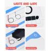 Gamenote Dry Erase Alphabet and Number Flash Cards – Write and Wipe Laminated ABC Letter Tracing Practice Card for Kindergarten (47 Flashcards with 2 Rings and Marker)
