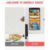 Gamenote Hanging Wall File Organizer – Clear Storage Pocket Chart Wall Files Folder with Overdoor Hangers for School Office Homeschool Activities (5 Pockets(14″ x 28″))