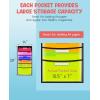 Gamenote Hanging Wall File Organizer – Clear Storage Pocket Chart Wall Files Folder with Overdoor Hangers for School Office Homeschool Activities (5 Pockets(14″ x 28″))