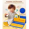 Gamenote Word Building Desktop Pocket Chart Tent Flash Cards Kit – CVC Words Phonics Games Blending Board for Kindergarten Reading and Spelling(CVCC&CCVC)