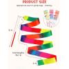 JoyCat 12 Pack Dance Ribbon Party Favors for Kids,Rainbow Birthday Decorations,Unicorn Princess Fairy Party Supplies,Girls Party Games,Gymnastics Goody Bag Stuffers