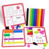 GAMENOTE 100pcs Math Cubes Manipulatives with 11 Activity Cards – Number Counting Blocks Toys Snap Linking Cube for Kids Kindergarten Learning Activities