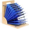 GAMENOTE Clipboard Holder, Wood and Metal Clipboard Holder Stand, Small White Board Storage Rack Organizer for Classroom, Office, Assembly Required (1)(1)