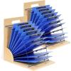 GAMENOTE Clipboard Holder, Wood and Metal Clipboard Holder Stand, Small White Board Storage Rack Organizer for Classroom, Office, Assembly Required (1)(2)