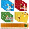 JoyCat Tic Tac Toe Strategic Board Game for Kids and Family,Birthday Party Favors,Classic Educational Toys for Goodie Bag Stuffers,Gifts for Students with Envelope,Easy to Store(Bulk Pack of 30)(Farm)