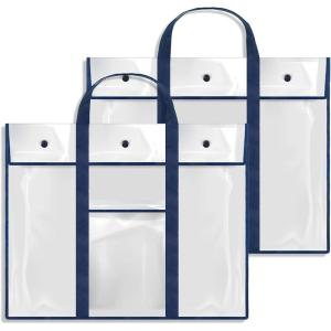 GAMENOTE 2 Pack Large Poster Storage Bag (31.5″×25.5″) Bulletin Board Holder Art Portfolio Container for Teachers Classroom Organization(2)