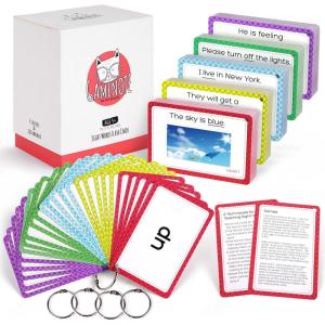 GAMENOTE Sight Words Kids Educational Flash Cards with Pictures & Sentences – 220 Dolch Big Word Games for Toddlers, Aged 3-9 Preschool Learning Activities(Pre K), Kindergarten, 1st, 2nd, 3rd Grade