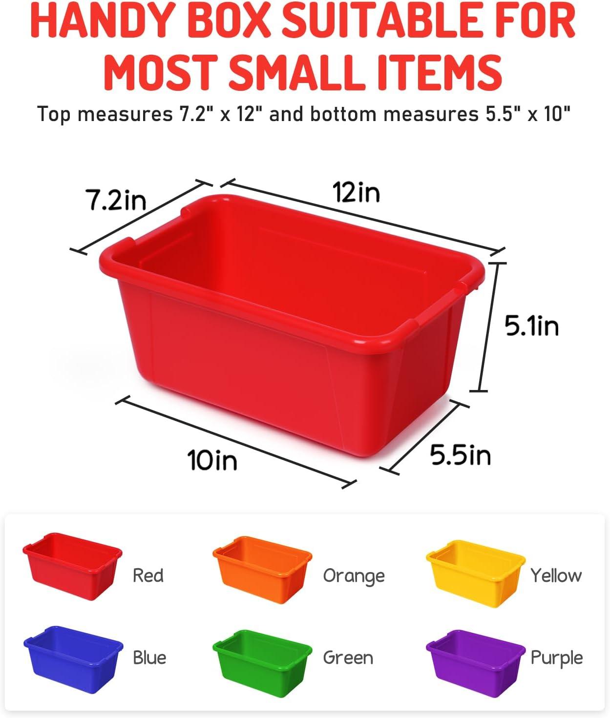 imageGAMENOTE 6 Quart Storage Bins with Lids6 Pack Rainbow Plastic Latching Box for ClassroomampKids Toy Storage Opaque Stackable Shoe Box Size Containers for STEM Morning Tubs Crafts amp Building Blocks6