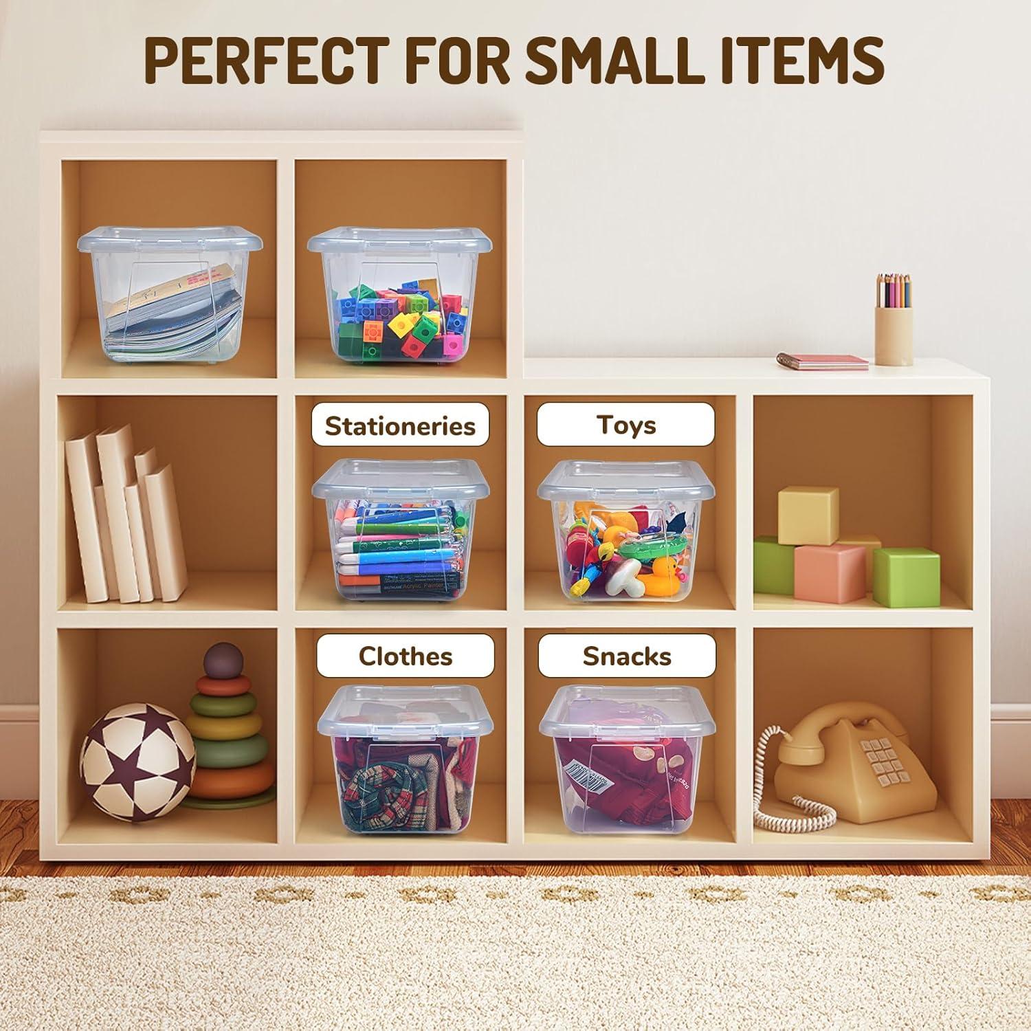 imageGAMENOTE 6 Quart Storage Bins with Lids6 Pack Rainbow Plastic Latching Box for ClassroomampKids Toy Storage Opaque Stackable Shoe Box Size Containers for STEM Morning Tubs Crafts amp Building Blocks12
