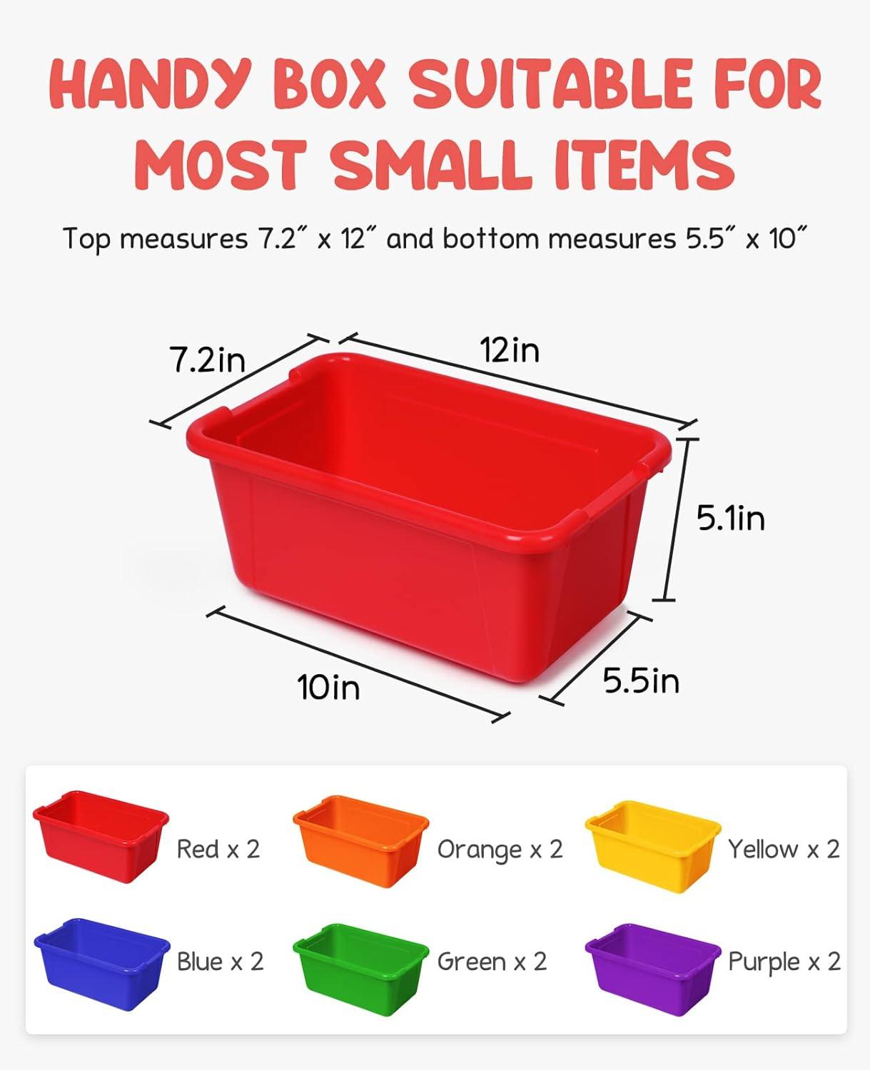imageGAMENOTE 6 Quart Storage Bins with Lids6 Pack Rainbow Plastic Latching Box for ClassroomampKids Toy Storage Opaque Stackable Shoe Box Size Containers for STEM Morning Tubs Crafts amp Building Blocks12