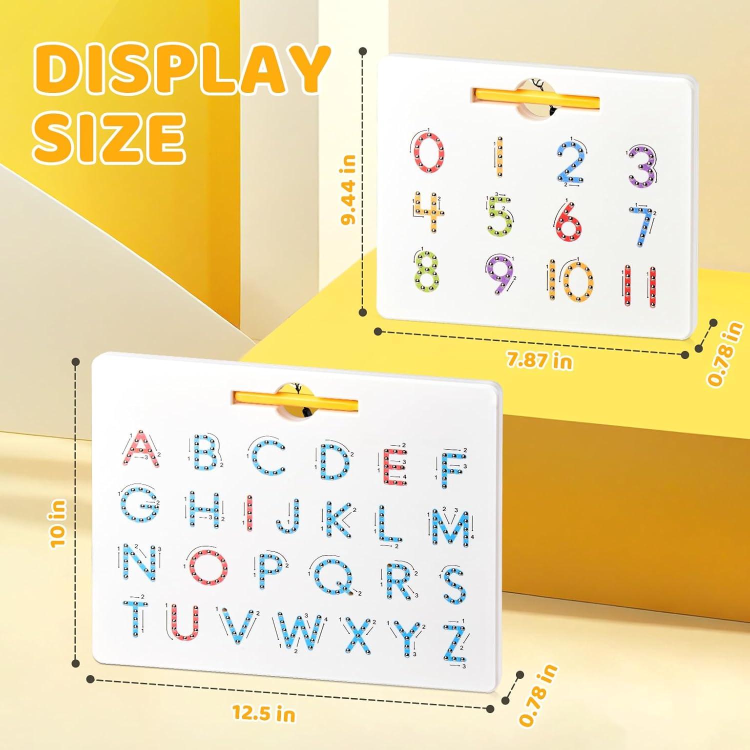 imageGAMENOTE Double Sided Magnetic Letter Board 2 in 1 Alphabet Magnets Tracing Board for Toddlers ABC Letters Uppercase amp Lowercase Practicing Learning Education ToysLetterNumber