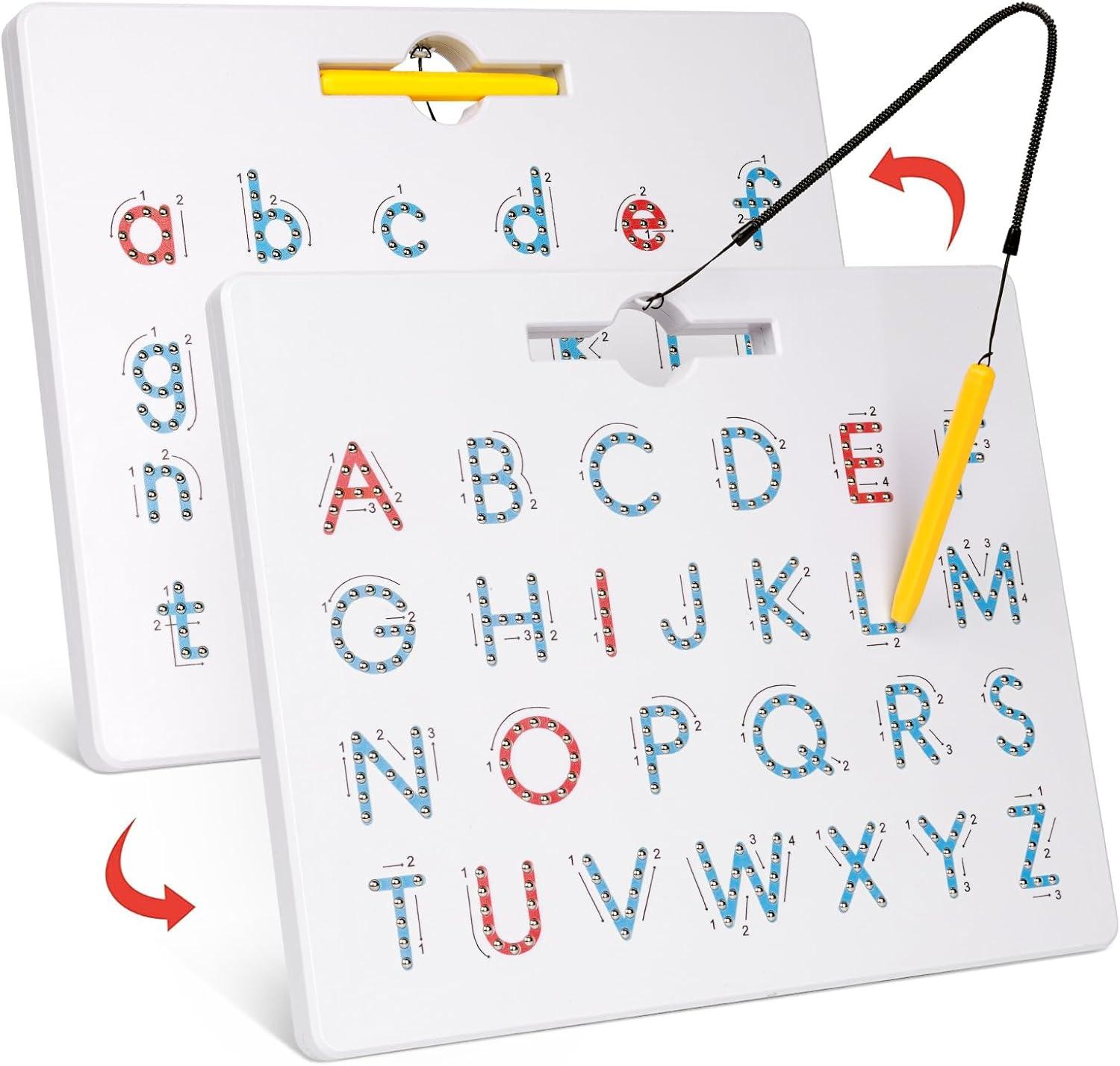 imageGAMENOTE Double Sided Magnetic Letter Board JoyCat Magnetic Letters and Numbers ABC 123 Alphabet Fridge Magnets for Toddlers amp Kids