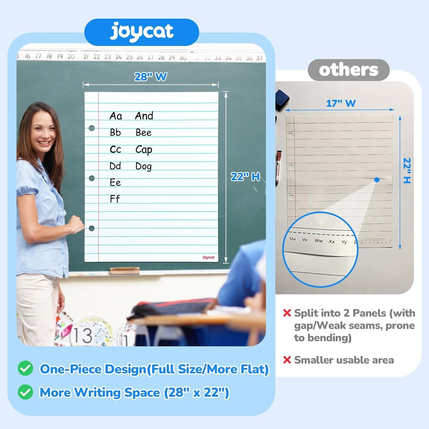 imageGAMENOTE Dry Erase Pockets 30 Pack with Rings amp Giant Magnetic Dry Erase Notebook Paper