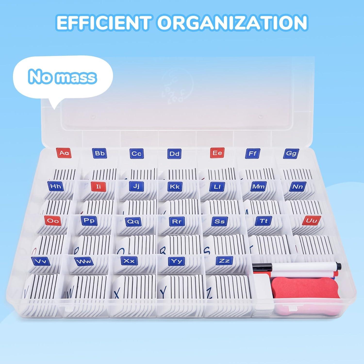 imageGAMENOTE White Board Dry EraseClassroom Magnetic Letter Tiles for Phonics and SpellingJoyCat 234 Foam Alphabet Tiles Magnetic Letters with DoubleSide Magnet Board and Compartment Storage Case