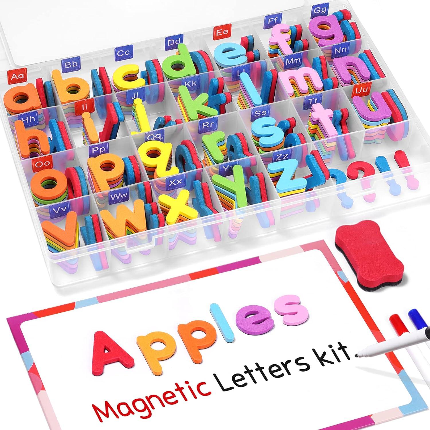imageGamenote Classroom Magnetic Alphabet Letters Kit 238 Pcs JoyCat Magnetic Letters and Numbers Uppercase amp Lowercase Math Symbols 78 PCS