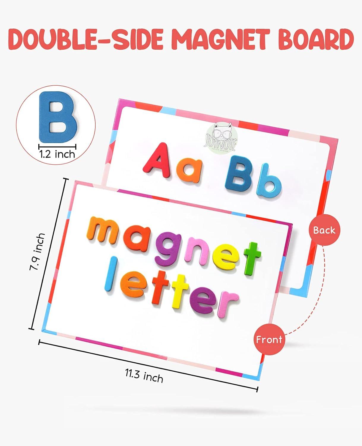 imageGamenote Classroom Magnetic Alphabet Letters Kit 238 Pcs with Double JoyCat Magnetic Letters 312 Pieces Lowercase Alphabet Fridge Magnets
