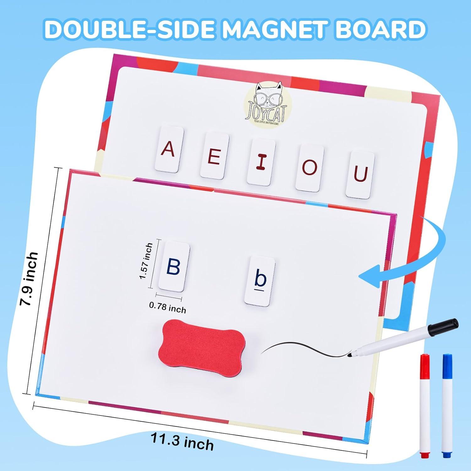 imageGamenote Classroom Magnetic Alphabet Letters KitClassroom Magnetic Letter Tiles for Phonics and SpellingJoyCat 234 Foam Alphabet Tiles Magnetic Letters with DoubleSide Magnet Board and Compartment