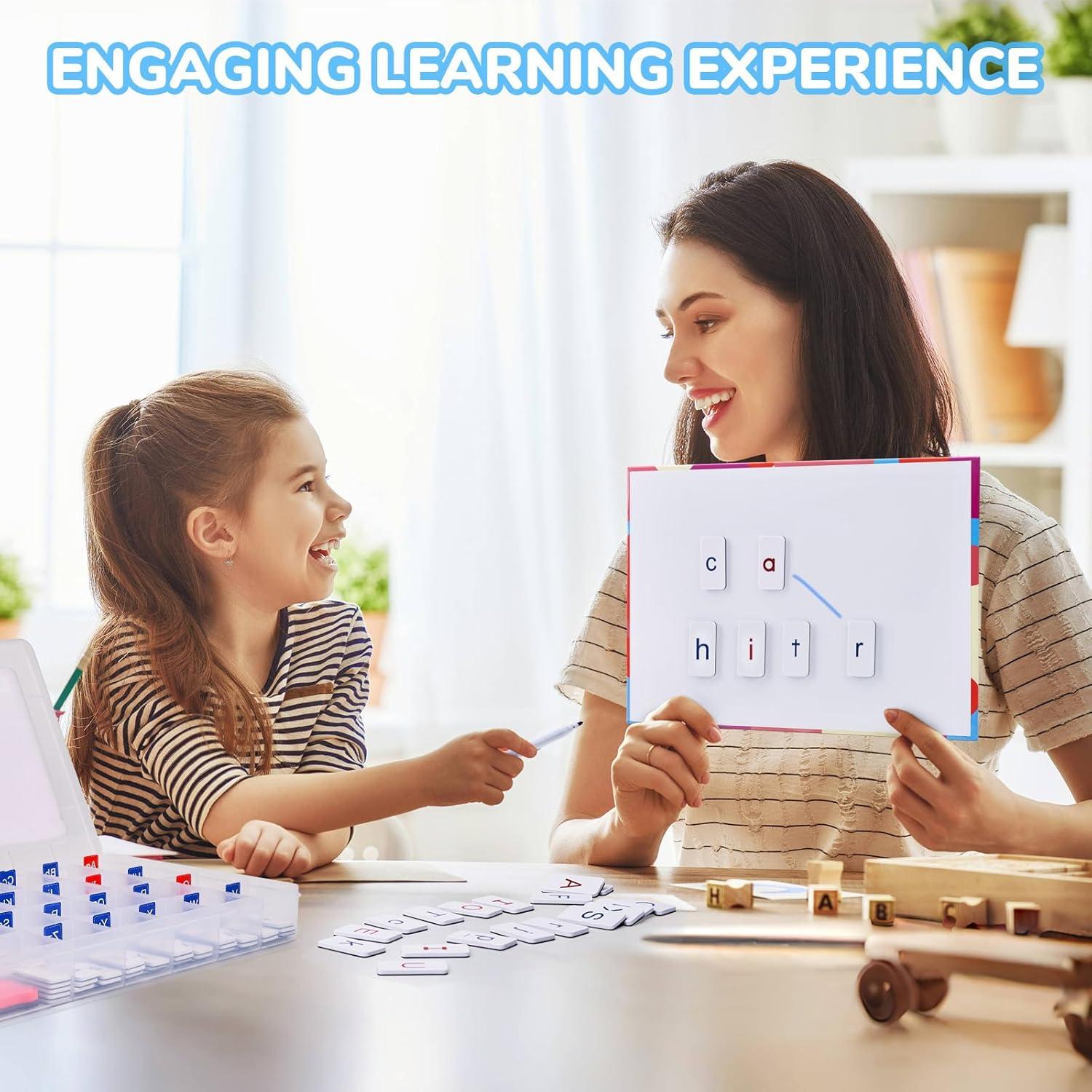 imageGamenote Classroom Magnetic Alphabet Letters KitClassroom Magnetic Letter Tiles for Phonics and SpellingJoyCat 234 Foam Alphabet Tiles Magnetic Letters with DoubleSide Magnet Board and Compartment