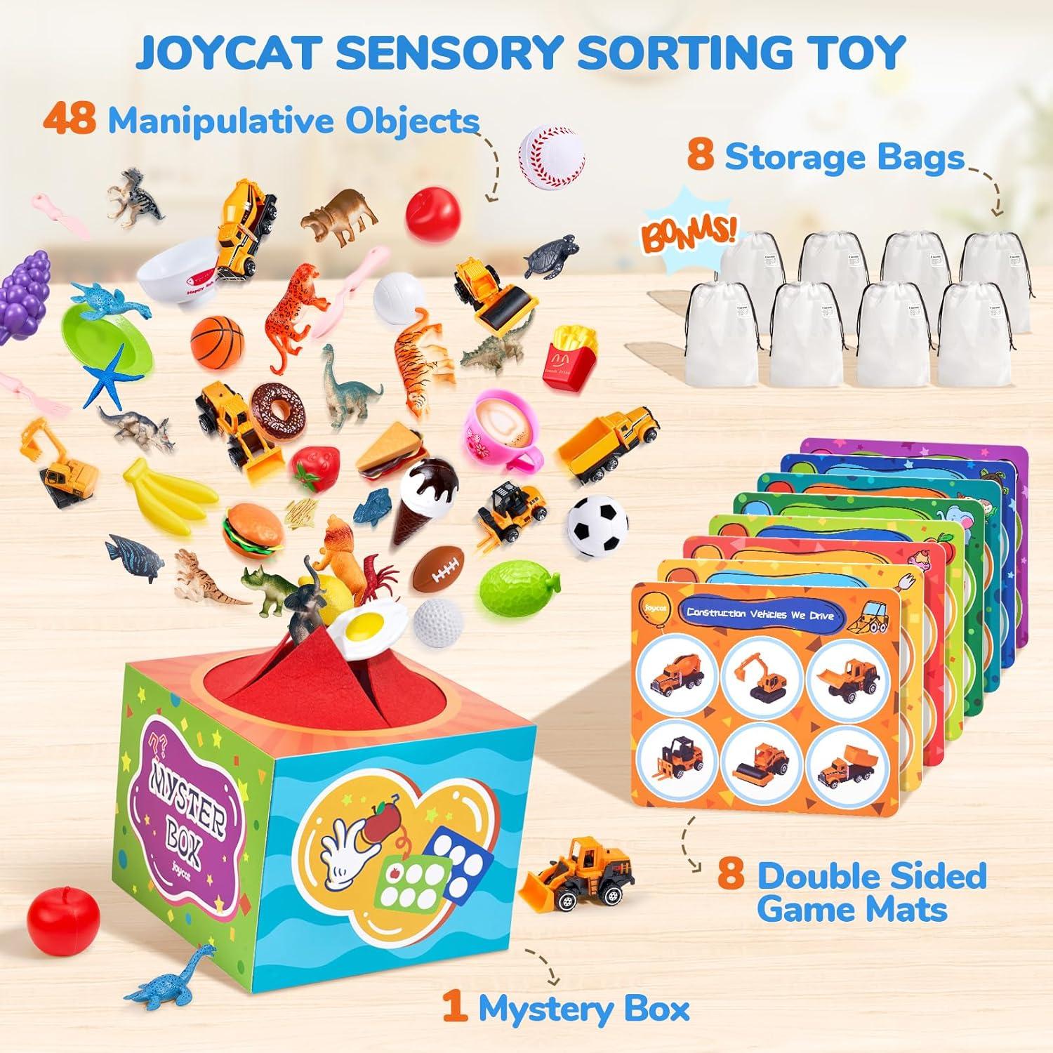 imageGamenote Classroom Magnetic Alphabet Letters KitJoyCat Sorting Toys with Mystery Play Box for Toddlers 35 Dinosaurs Animals Fruit Vehicles Balls Food Tools Marine Life Learning Play Set