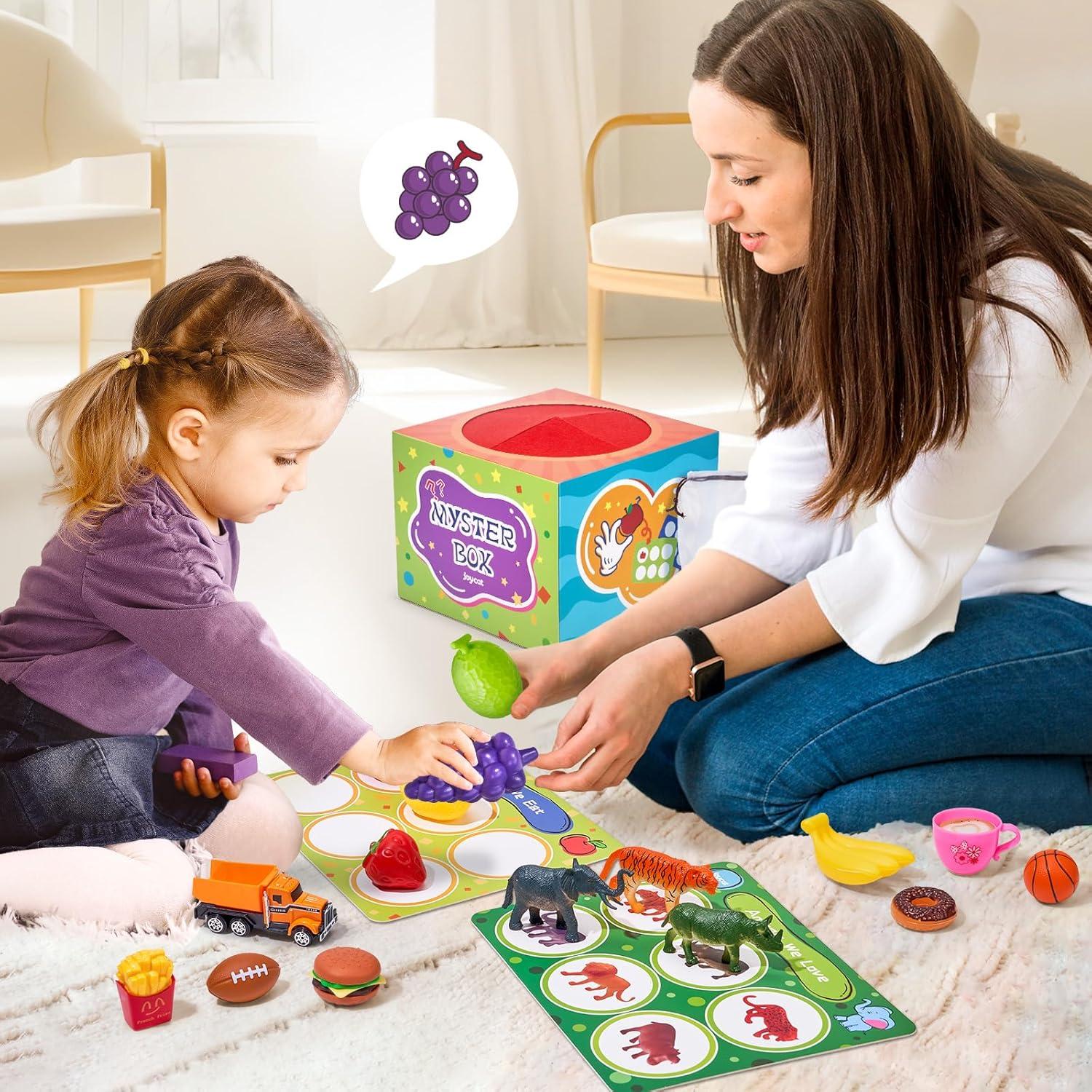 imageGamenote Classroom Magnetic Alphabet Letters KitJoyCat Sorting Toys with Mystery Play Box for Toddlers 35 Dinosaurs Animals Fruit Vehicles Balls Food Tools Marine Life Learning Play Set
