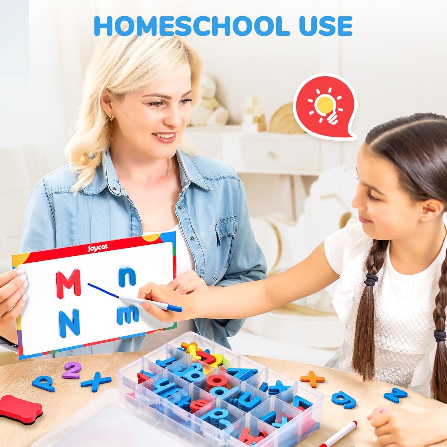 imageGamenote Classroom Magnetic Letters Kit 238 Pcs with DoubleSide Magnet Board Foam Alphabet Letters for Kids Spelling and Learning178PCS