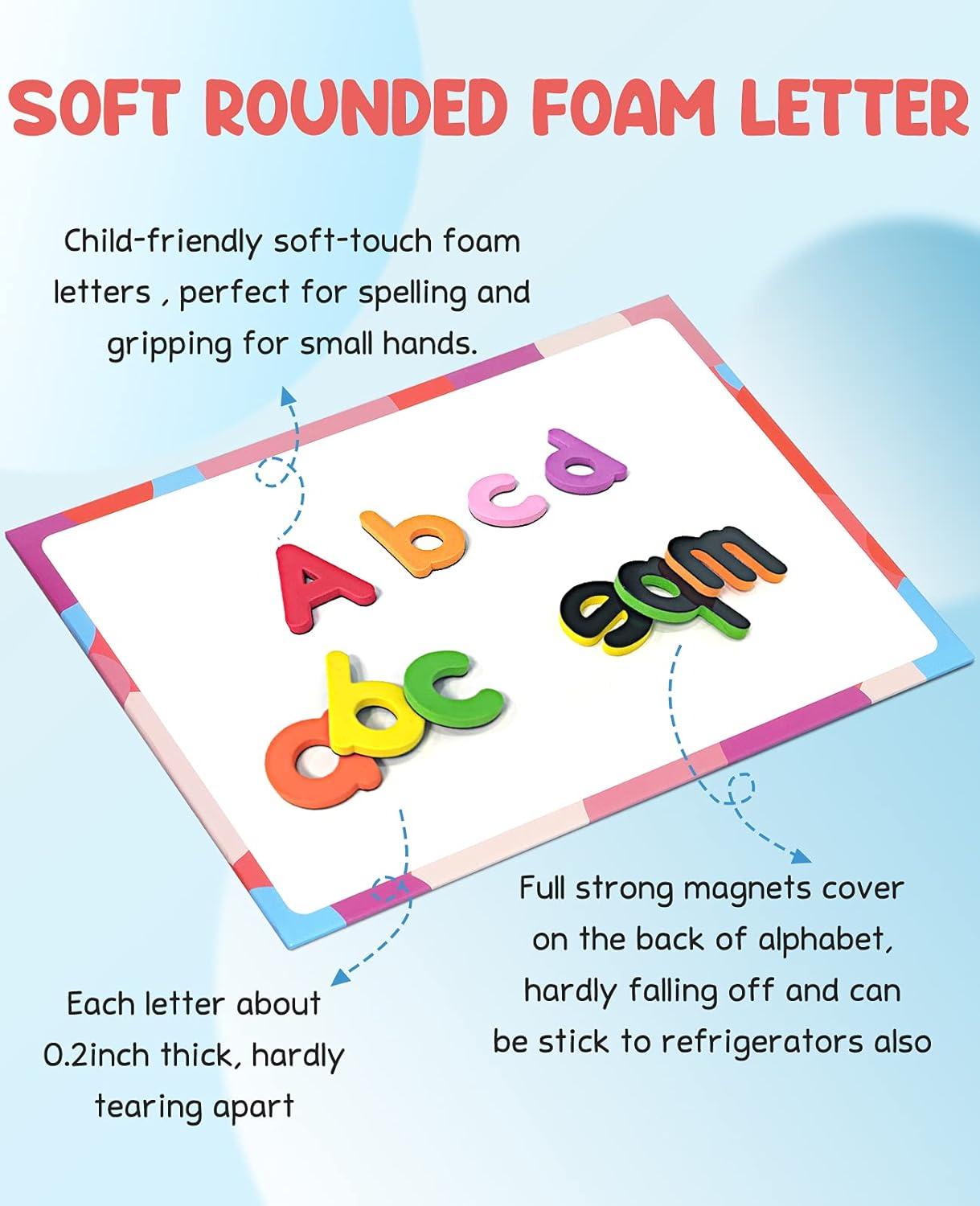 imageMagnetic Alphabet LettersPhonics Word Magnetic Letter TilesJoyCat 265 Alphabet Tiles Magnetic Letters Kit with WordBuilding Folder and Storage Case Kindergarten Phonics Awareness Science of Read