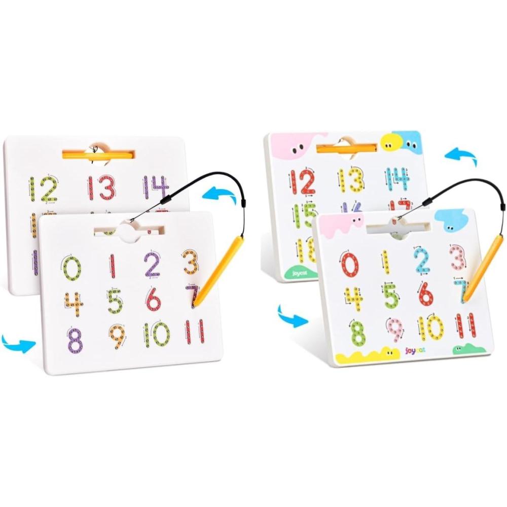 imageGAMENOTE Magnetic Number Tracing Board  JoyCat DoubleSided Magnetic Number Tracing Board  2in1 Numbers 120 Writing Toys for Toddlers amp Kids Preschool Math Manipulatives Kindergarten Educationa