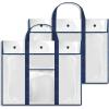 GAMENOTE 2 Pack Large Poster Storage Bag (31.5″×25.5″) & Dry Erase Pockets 30 Pack with Rings