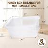 GAMENOTE 6 Quart Storage Bins with Lids-6 Pack Rainbow Plastic Latching Box for Classroom&Kids Toy Storage Opaque Stackable Shoe Box Size Containers for STEM Morning Tubs, Crafts & Building Blocks(6)