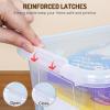GAMENOTE Colored Plastic Storage Bins with Lids,Kids Hard Pencil Case with Snap-tight Lid,Storage Box for Classroom