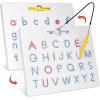 GAMENOTE Double Sided Magnetic Letter Board+JoyCat Phonics Word Magnetic Letter Tiles-265 Alphabet Tiles, Magnetic Letters Kit with Word-Building Folder and Storage Case, Kindergarten Phonics Awarenes