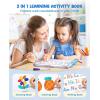 GAMENOTE Magnetic Number Tracing Board + JoyCat Preschool Learning Activities 48 Reusable Pages, Handwriting Practice for Kids Toddlers, Tracing Letter Number Workbooks