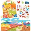 GAMENOTE Magnetic Number Tracing Board, 2 in 1 Double Sided Numbers 1-20 Writing Board for Toddlers & Kids + JoyCat Reusable Sticker Book – Jelly Animal Stickers for Toddlers