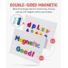 GAMENOTE White Board Dry Erase+Classroom Magnetic Letter Tiles for Phonics and Spelling-JoyCat 234 Foam Alphabet Tiles Magnetic Letters with Double-Side Magnet Board and Compartment Storage Case