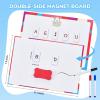 GAMENOTE White Board Dry Erase+Classroom Magnetic Letter Tiles for Phonics and Spelling-JoyCat 234 Foam Alphabet Tiles Magnetic Letters with Double-Side Magnet Board and Compartment Storage Case