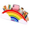 GAMENOTE Wooden Pen Holder & Rotating Art Supply Organizer