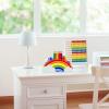 GAMENOTE Wooden Rainbow Pen Holder & Pencil Holders & Rotating Art Supplies Organizer