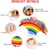 GAMENOTE Wooden Rainbow Pen Holder & Pencil Holders & Rotating Art Supplies Organizer