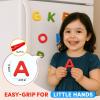 Gamenote Classroom Magnetic Alphabet Letters Kit 238 Pcs with Double – Side Magnet Board + JoyCat Silicone Alphabet Magnetic Letters, 26 Uppercase ABC Fridge Magnets