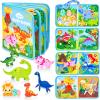 Gamenote Classroom Magnetic Alphabet Letters Kit+JoyCat Dinosaur Busy Book for Toddlers 1-3, Busy Board for 1 2 3 4 Year Old -Travel Toy Quiet Activity Book, Life Skills & Fun Games – Autism Sensory T