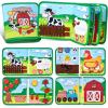 Gamenote Classroom Magnetic Alphabet Letters Kit+JoyCat Farm Animal Busy Book for Toddlers Montessori Busy Board for 1 2 3 4 Year Old Boy Girl Birthday Gift – Quiet Activity Book with Life Skills