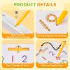 Gamenote Double Sided Magnetic Letter Board – 2 in 1 Alphabet Magnets Tracing Board for Toddlers ABC Letters Uppercase & Lowercase Practicing Learning Education Toys + Magnetic Number Tracing Board, 2