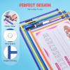 Gamenote Dry Erase Pockets 60 Pack with Rings, Reusable Sleeves Shop Job Ticket Holders Sheet Protectors, Teacher Supplies Must Have for Classroom